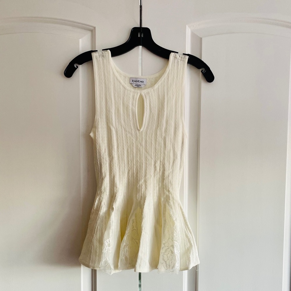 bebe Peplum Sweater
